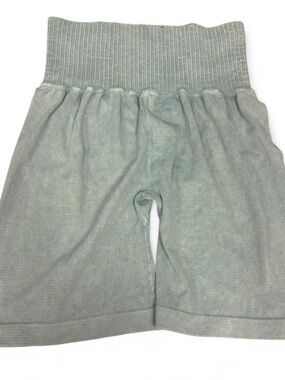 FP Movement- High Waist Ribbed Biker Shorts - Sage Green